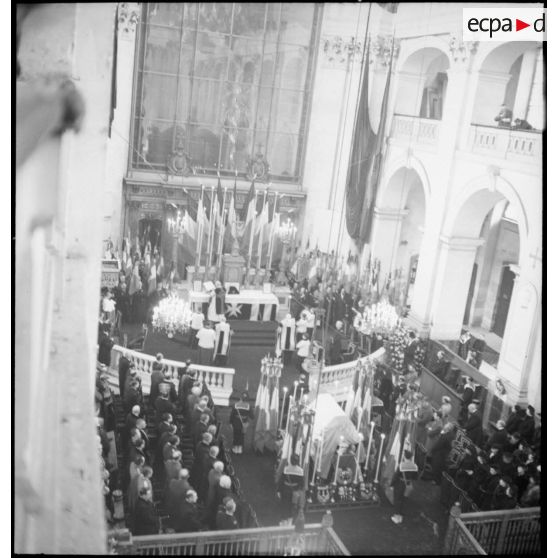 Les obsèques de l'amiral Emile Guépratte en l'église Saint-Louis des Invalides.