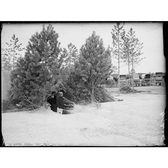 Piemont (camp de Châlons), 4e armée, cantonnement du 1er Génie. [légende d’origine]