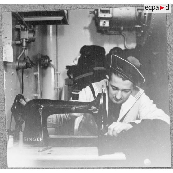 Tailleur à bord du cuirassé Strasbourg.