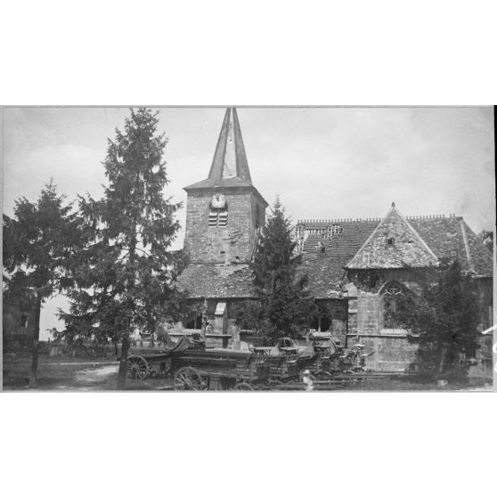 Laimont (Meuse). L’église en ruines. [légende d’origine]