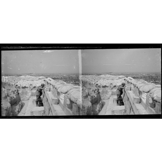 Région du Linguet, Reims : vue sur Bétheny prise d’une tranchée de 1ère ligne. [légende d’origine]