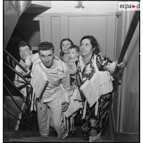 Exercice d'alerte à bord du paquebot Brazza.