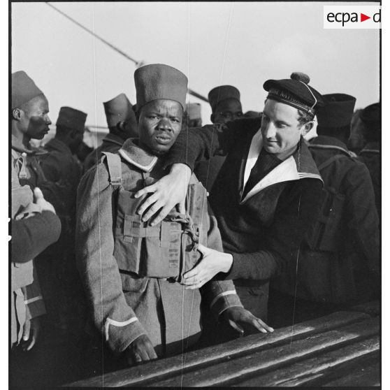 A bord du paquebot Brazza.