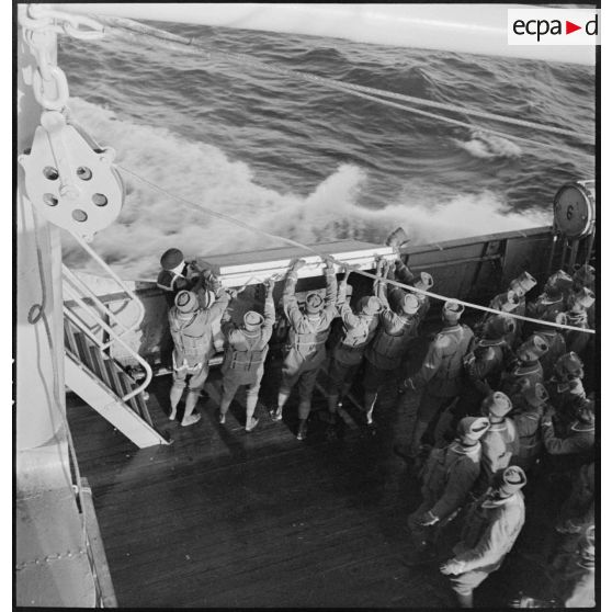 A bord du paquebot Brazza.