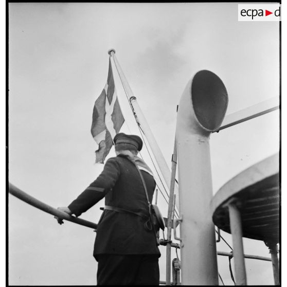 Matelot à bord du cargo Hélène de la marine marchande danoise.