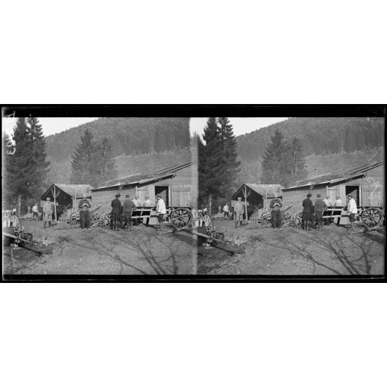 Atelier de réparations dans les Vosges. [légende d’origine]