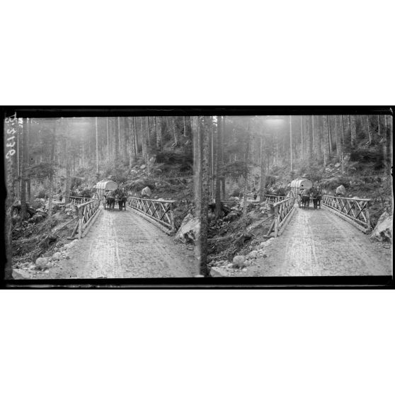 Ravitaillement dans les Vosges. [légende d’origine]