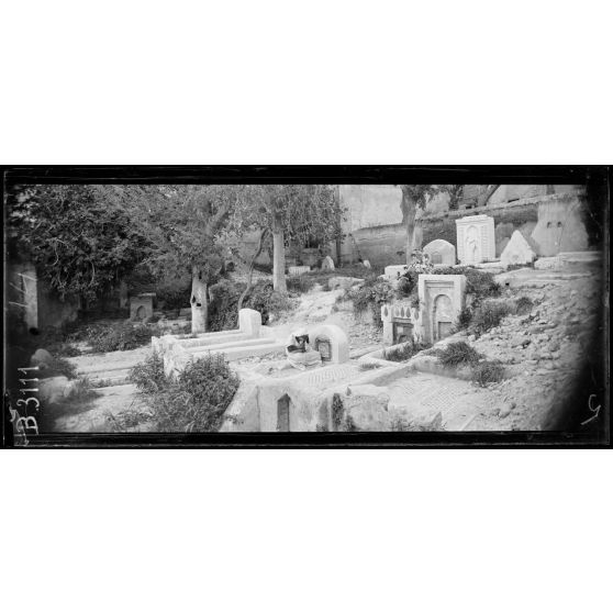 Fez, cimetière marocain dans la ville. [légende d’origine]