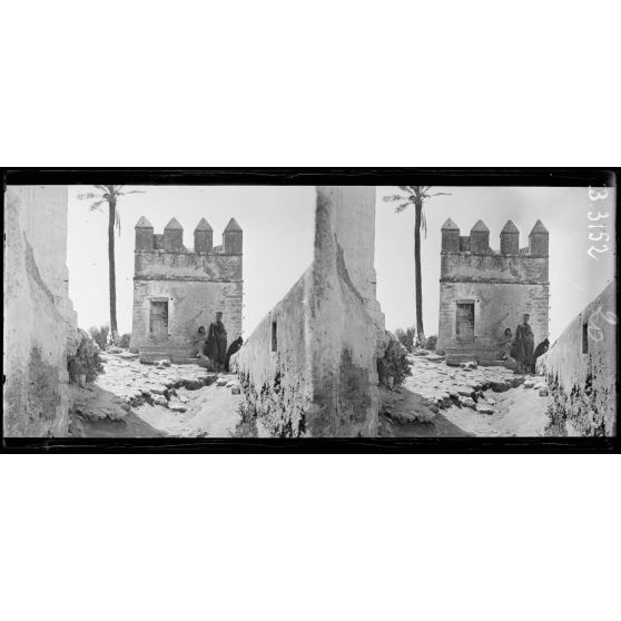 Rabat, la tour au palmier vue du port. [légende d’origine]