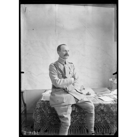 Souilly (Meuse). Le colonel de Barescut, chef d'état-major du général Nivelle. [légende d'origine]