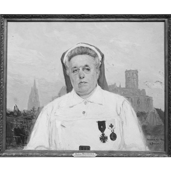 Salon des Armées, portrait de Mme Macherez par Boucart. [légende d’origine]