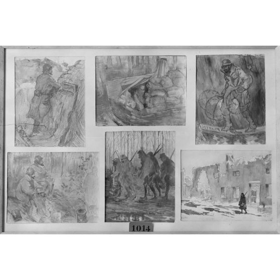 Paris, Salon des Armées, page d’album par Gallez. [légende d’origine]