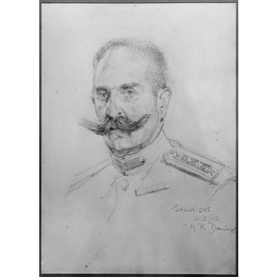 Paris, Salon des Armées, le colonel Christodoulos par Darrieux. [légende d’origine]