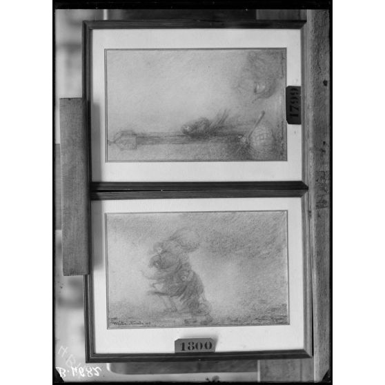 Paris, Salon des Armées, deux pastels, par Miguet. [légende d’origine]