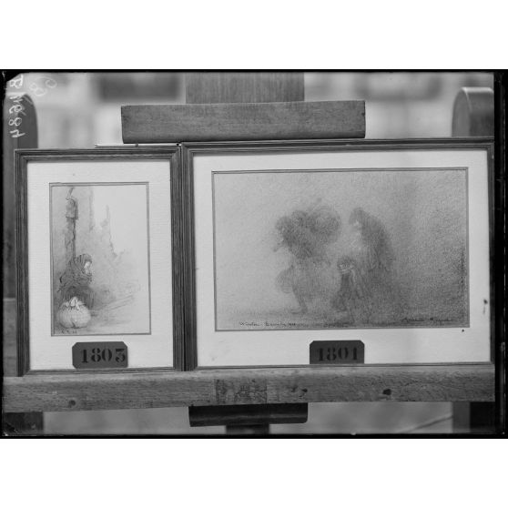 Paris, Salon des Armées, deux pastels, par Miguet. [légende d’origine]