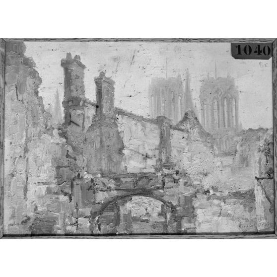 Paris, Salon des Armées, Cathédrale de Reims, par Gallois. [légende d’origine]