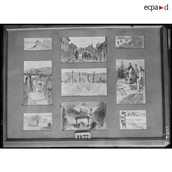 Paris, Salon des Armées, 9 aquarelles de Guilbert. [légende d’origine]