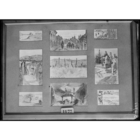 Paris, Salon des Armées, 9 aquarelles de Guilbert. [légende d’origine]