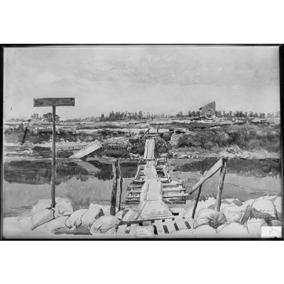 Paris, Salon des Armées, Nieuport, la passerelle Ronarch par Bastien. [légende d’origine]