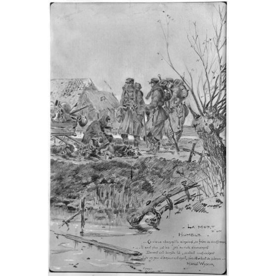 Paris, Salon des Armées, La mort d’un humble par Thiriar. [légende d’origine]