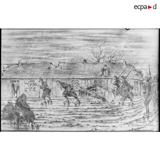 Paris, Salon des Armées, Boesinghe par Cristiani de Ravaran. [légende d’origine]