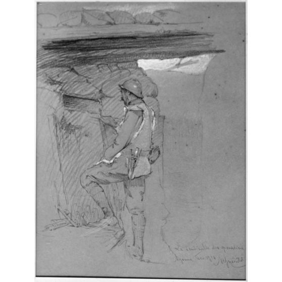 Paris, salon des Armées, La sentinelle des grenadiers, de Guéritot. [légende d’origine]