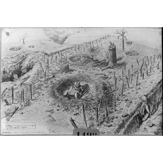 Paris, salon des Armées, La censure, croquis de Lapillonne. [légende d’origine]