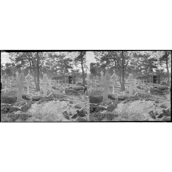 Secteur du bois Bricot (Marne), région de Perthes. Cimetière allemand. [légende d'origine]