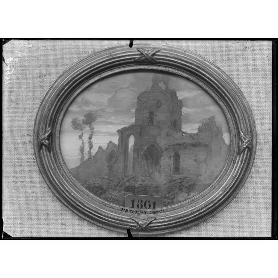 Paris, salon des Armées, Betheny, ruines de l'église, par Moreteau. [légende d’origine]