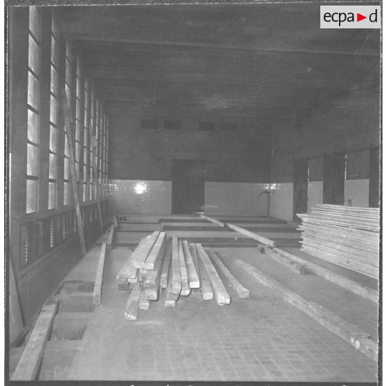 Travaux effectués par le génie à l'établissement régional du matériel (ERM) de Maison-Carrée.