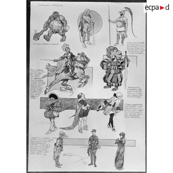 Paris, salon des Armées, costumes militaires, de Huget. [légende d’origine]