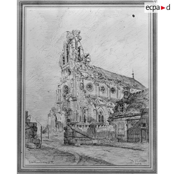 Paris, salon des Armées, Eglise de Ribécourt, de Robert. [légende d’origine]