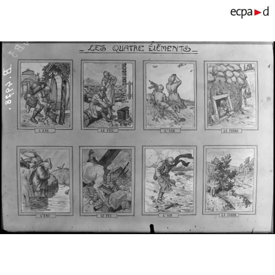 Paris, salon des Armées, Les quatre éléments, de Virolles. [légende d’origine]