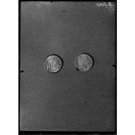 Paris, Bibliothèque nationale, pièces d'or, France, République (20 francs), face et revers. [légende d’origine]