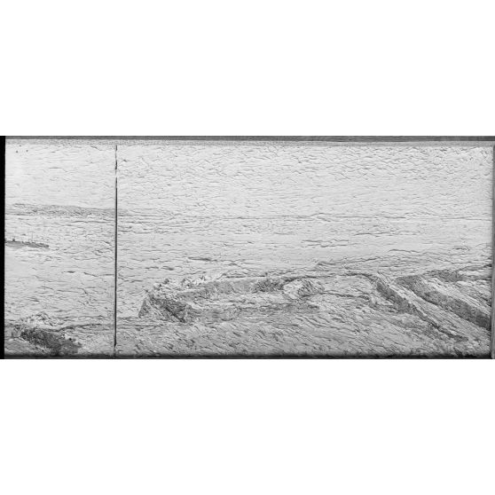 Paris, galerie Druet. Exposition d'oeuvres de Henry Valensi. Panorama du camp français pris des batteries d'Ertugrul.. [légende d’origine]