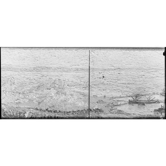 Paris, galerie Druet. Exposition d'oeuvres de Henry Valensi. Panorama du camp français pris des batteries d'Ertugrul. [légende d’origine]