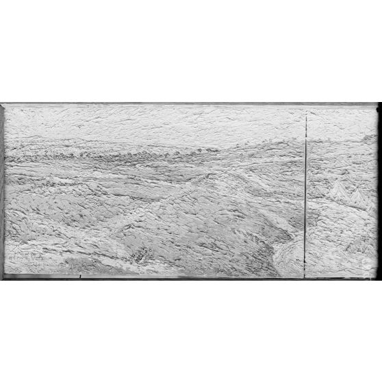 Paris, galerie Druet. Exposition d'oeuvres de Henry Valensi. Panorama du camp français pris des batteries d'Ertugrul. [légende d’origine]