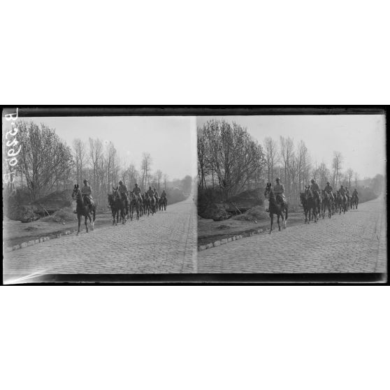 Région de Sermoise (Aisne), patrouille de police. [légende d’origine]