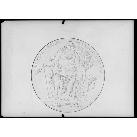 Paris, bibliothèque nationale. Dessin de médaille de Chaudet (Paix entre la France et les Etats-Unis). [légende d'origine]
