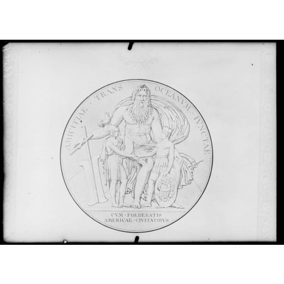 Paris, bibliothèque nationale. Dessin de médaille de Chaudet (Paix entre la France et les Etats-Unis). [légende d'origine]