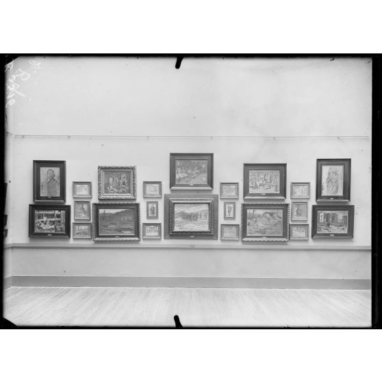 Paris, musée du Luxembourg. Exposition des peintres en mission aux armées. Panneau de Frédéric Sauth. [légende d'origine]