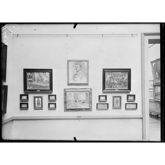 Paris, musée du Luxembourg. Exposition des peintres en mission aux armées. Panneau de Frédéric Sauth. [légende d'origine]