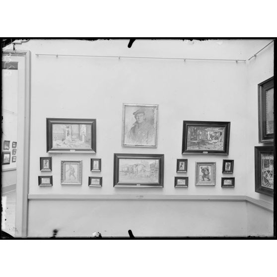 Paris, musée du Luxembourg. Exposition des peintres en mission aux armées. Panneau de Frédéric Sauth. [légende d'origine]