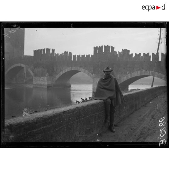 Vérone (Italie). Le pont castel Vecchio. [légende d'origine]