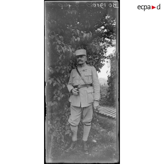 Clermont-en-Argonne, le général Goybet, commandant de la 157e division d'infanterie.<br> [légende d'origine]