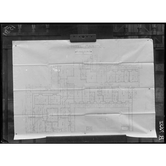 Paris. Plan de l'hôtel Majestic. Combles, partie de droite. [légende d'origine]