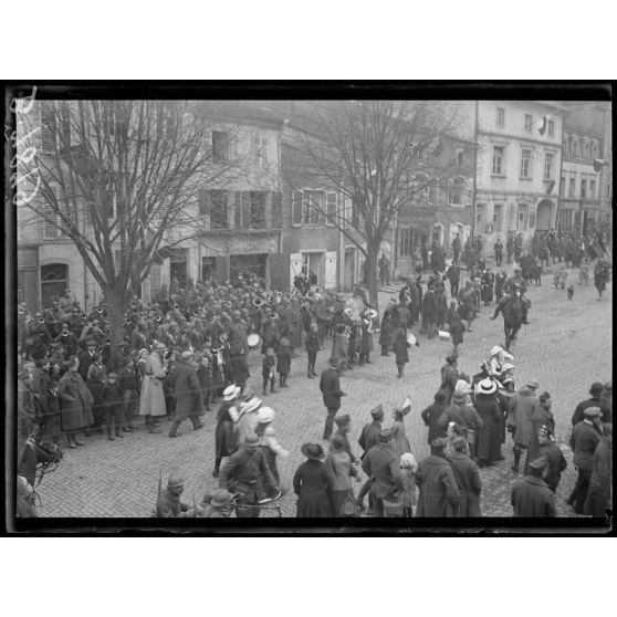 Château-Salins (Lorraine). Entrée de la 1ère division marocaine. [légende d'origine]