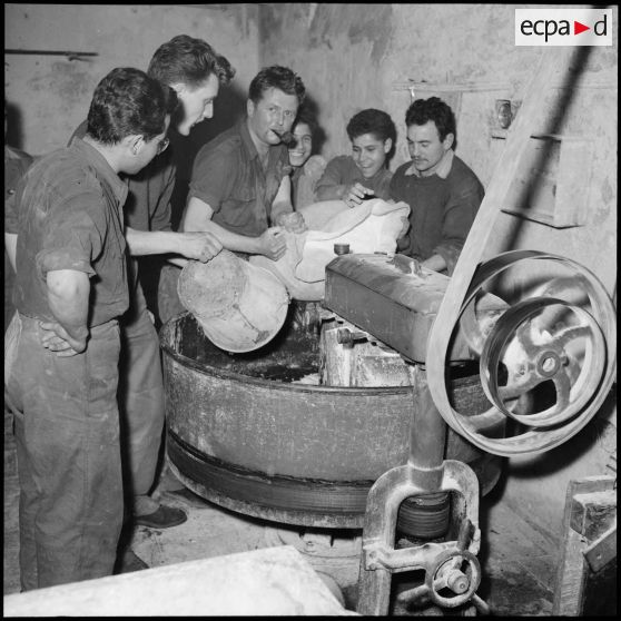 Vue intérieure d'une boulangerie, Alger.