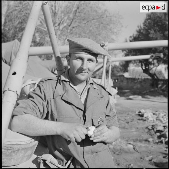 Portrait du caporal-chef André Bouriot du RCCC.