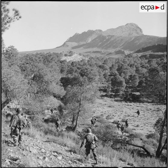 Progression à pieds.